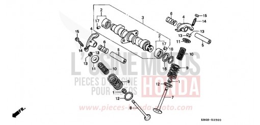ALBERO A CAMME/VALVOLA CB250R di 1994